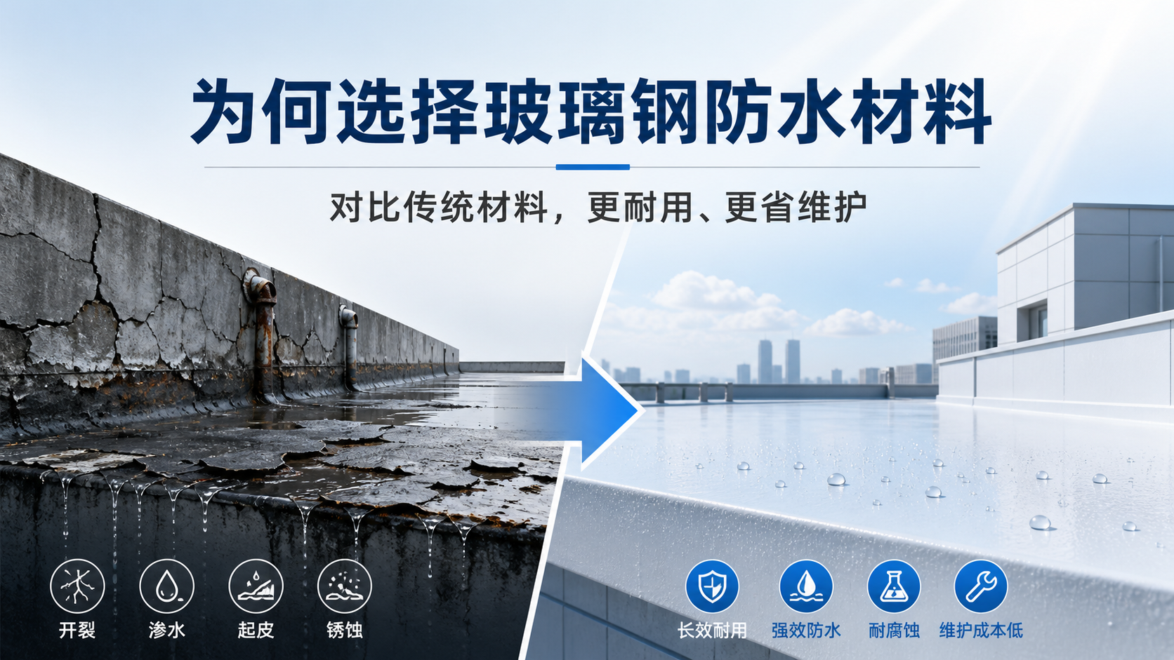 在汕头,为何选择玻璃钢防水材料而非传统材料