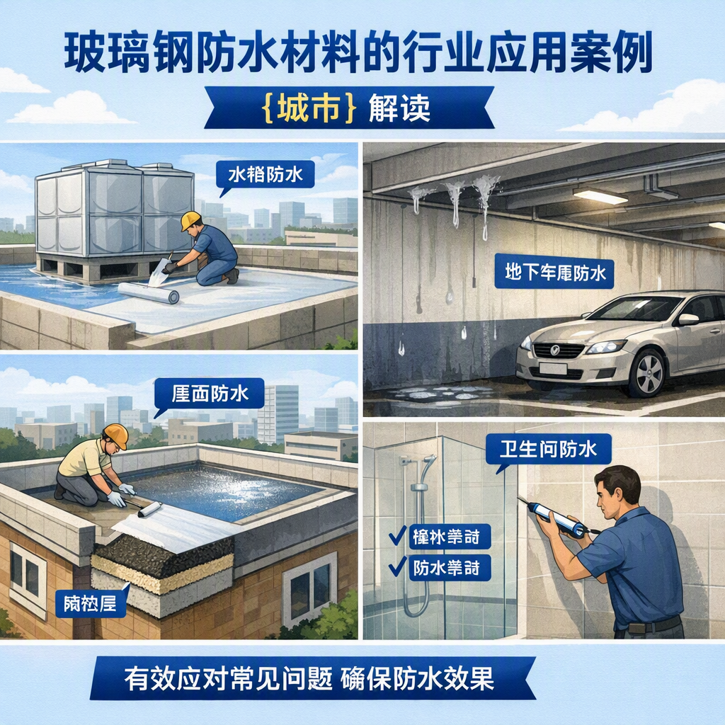 玻璃钢防水材料的行业应用案例，汕头解读